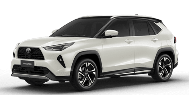 toyota yaris cross trắng nóc đen